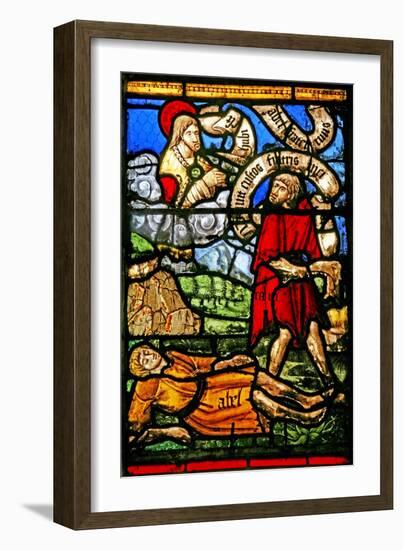 Window W2 Depicting Cain Kills Abel-null-Framed Giclee Print
