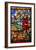 Window W2 Depicting Cain Kills Abel-null-Framed Giclee Print