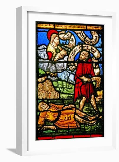 Window W2 Depicting Cain Kills Abel-null-Framed Giclee Print