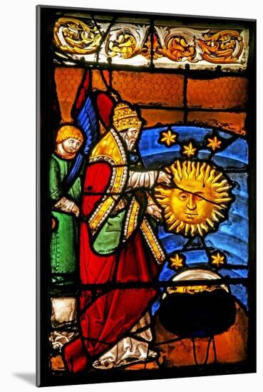 Window W2 Depicting the Creation of the Sun and Moon-null-Mounted Giclee Print