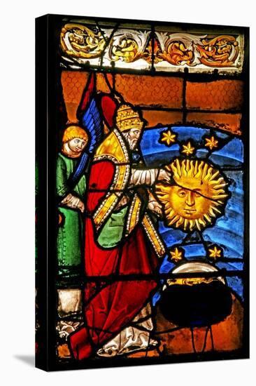 Window W2 Depicting the Creation of the Sun and Moon-null-Stretched Canvas