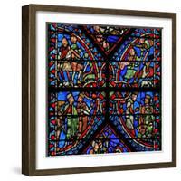 Window W2 Depicting the Magi with Herod, Annunciation to the Shepherds-null-Framed Giclee Print