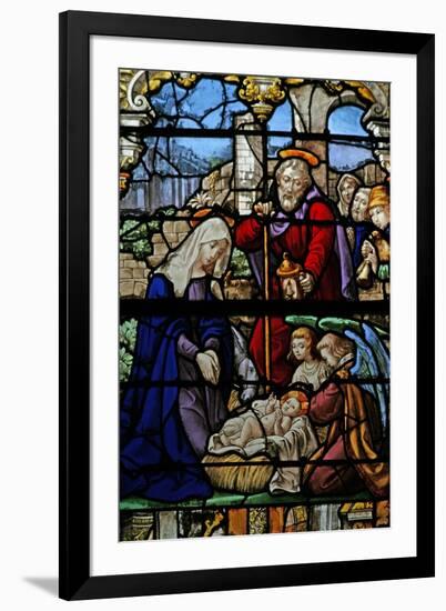 Window W20 Depicting the Nativity-null-Framed Giclee Print