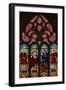 Window W200 Depicting St Stephen, Christ of the Resurrection, the Virgin Mary and a Deacon Saint-null-Framed Giclee Print