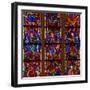Window W200 Depicting the Crucifixion with Mary and John-null-Framed Giclee Print