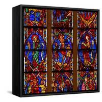 Window W200 Depicting the Crucifixion with Mary and John-null-Framed Stretched Canvas