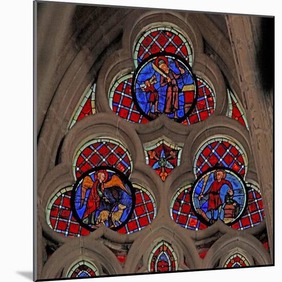 Window W202 Depicting Abraham and Isaac Sacrifice-null-Mounted Giclee Print