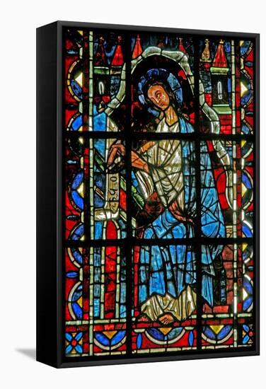 Window W202 Depicting St John Writing the Gospel-null-Framed Stretched Canvas