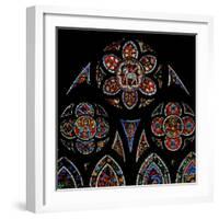 Window W202 Depicting the Tracery Lights with Two Angels and the Agnus Dei-null-Framed Giclee Print