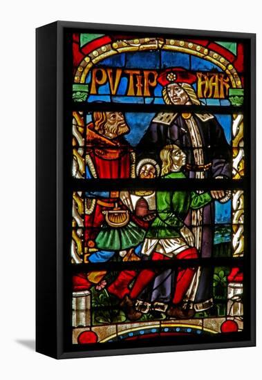 Window W234 Depicting Joseph Is Sold to Potiphar-null-Framed Stretched Canvas