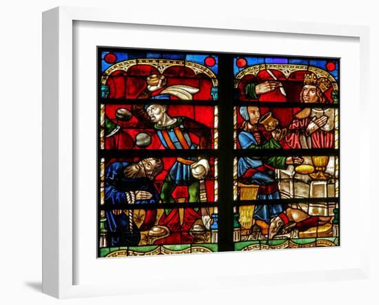 Window W236 Depicting Belshazzar's Feast-null-Framed Giclee Print