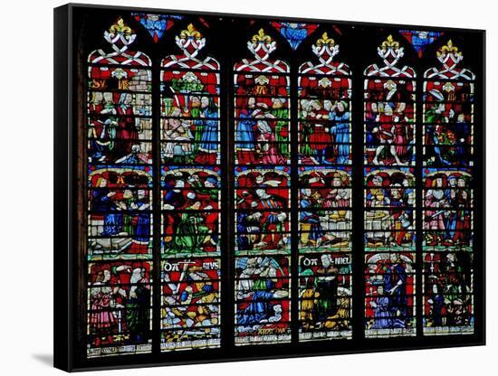 Window W236 Depicting Scenes from the Story of Daniel-null-Framed Stretched Canvas