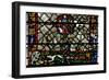 Window W40 Depicting a Border Panel with Stag Chasing-null-Framed Giclee Print