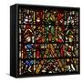 Window W42 Depicting a Canopy and Royal Side Figures-null-Framed Stretched Canvas