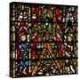 Window W42 Depicting a Canopy and Royal Side Figures-null-Stretched Canvas