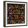 Window W42 Depicting a Canopy and Royal Side Figures-null-Framed Giclee Print