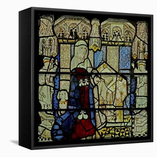 Window W5 Depicting a Donor - Lady-null-Framed Stretched Canvas