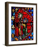 Window W6 Depicting a Scene from the Life of the Virgin Mary: Joseph Asks the Virgin Mary's Pardon-null-Framed Giclee Print