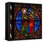 Window W6 Depicting a Scene from the Life of the Virgin Mary: Joseph Is Reassured-null-Framed Stretched Canvas