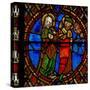 Window W6 Depicting a Scene from the Life of the Virgin Mary: Joseph Is Reassured-null-Stretched Canvas