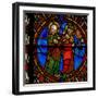 Window W6 Depicting a Scene from the Life of the Virgin Mary: Joseph Is Reassured-null-Framed Giclee Print