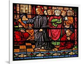 Window W6 Depicting Christ Preaching-null-Framed Giclee Print