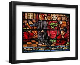 Window W6 Depicting Christ Preaching-null-Framed Giclee Print