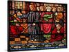 Window W6 Depicting Christ Preaching-null-Stretched Canvas