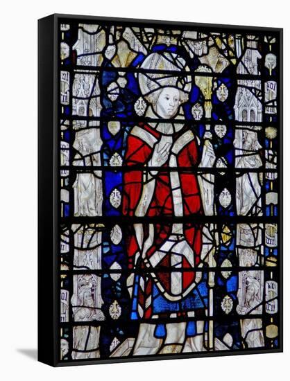 Window W6 Depicting St Chad-null-Framed Stretched Canvas