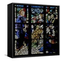 Window W7 Depicting Christ Preaching-null-Framed Stretched Canvas