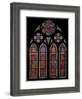 Window W9 Depicting Holy Roman Emperors: Charles Martel, Charlemagne, Pepin the Short, Louis the…-null-Framed Giclee Print