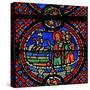 Window W9 Depicting St Andrew Turns Seven Demons into Dogs-null-Stretched Canvas