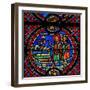 Window W9 Depicting St Andrew Turns Seven Demons into Dogs-null-Framed Giclee Print