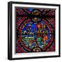 Window W9 Depicting St Andrew Turns Seven Demons into Dogs-null-Framed Giclee Print