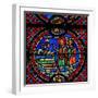 Window W9 Depicting St Andrew Turns Seven Demons into Dogs-null-Framed Giclee Print