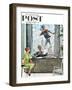 "Window Washer" Saturday Evening Post Cover, September 17,1960-Norman Rockwell-Framed Giclee Print