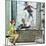 "Window Washer", September 17,1960-Norman Rockwell-Mounted Giclee Print