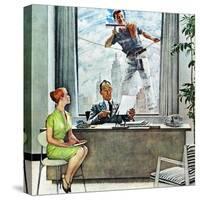 "Window Washer", September 17,1960-Norman Rockwell-Stretched Canvas