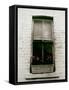Window with Flower Box in Front of It-Nora Hernandez-Framed Stretched Canvas