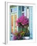 Window With Flowers, France, Europe-Guy Thouvenin-Framed Photographic Print