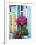 Window With Flowers, France, Europe-Guy Thouvenin-Framed Photographic Print