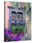 Window with Geraniums, San Miguel De Allende, Mexico-Alice Garland-Stretched Canvas