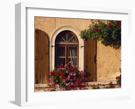 Window with Shutters and Window Box, Italy, Europe-Hart Kim-Framed Photographic Print