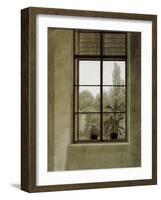 Window with View of a Park-Caspar David Friedrich-Framed Giclee Print