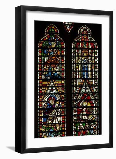 Window Ww Depicting the Ascension; also God at the Coronation of the Virgin-null-Framed Giclee Print