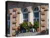 Windows and Flowers in Village, Cappadoccia, Turkey-Darrell Gulin-Stretched Canvas