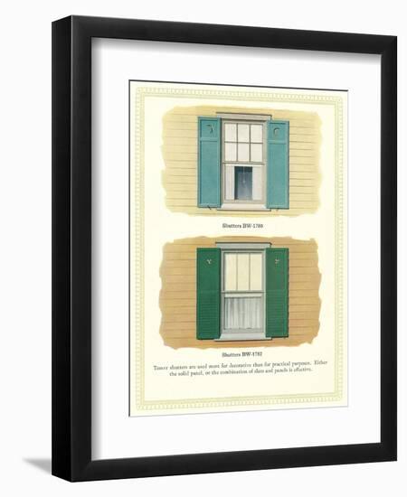 Windows and Shutters-null-Framed Art Print