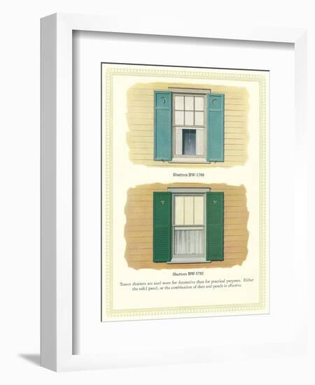 Windows and Shutters-null-Framed Art Print