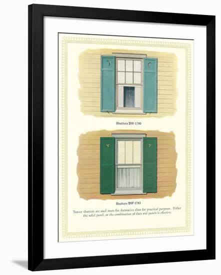 Windows and Shutters-null-Framed Art Print