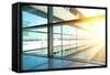 Windows in Modern Office Building-Aylandy-Framed Stretched Canvas